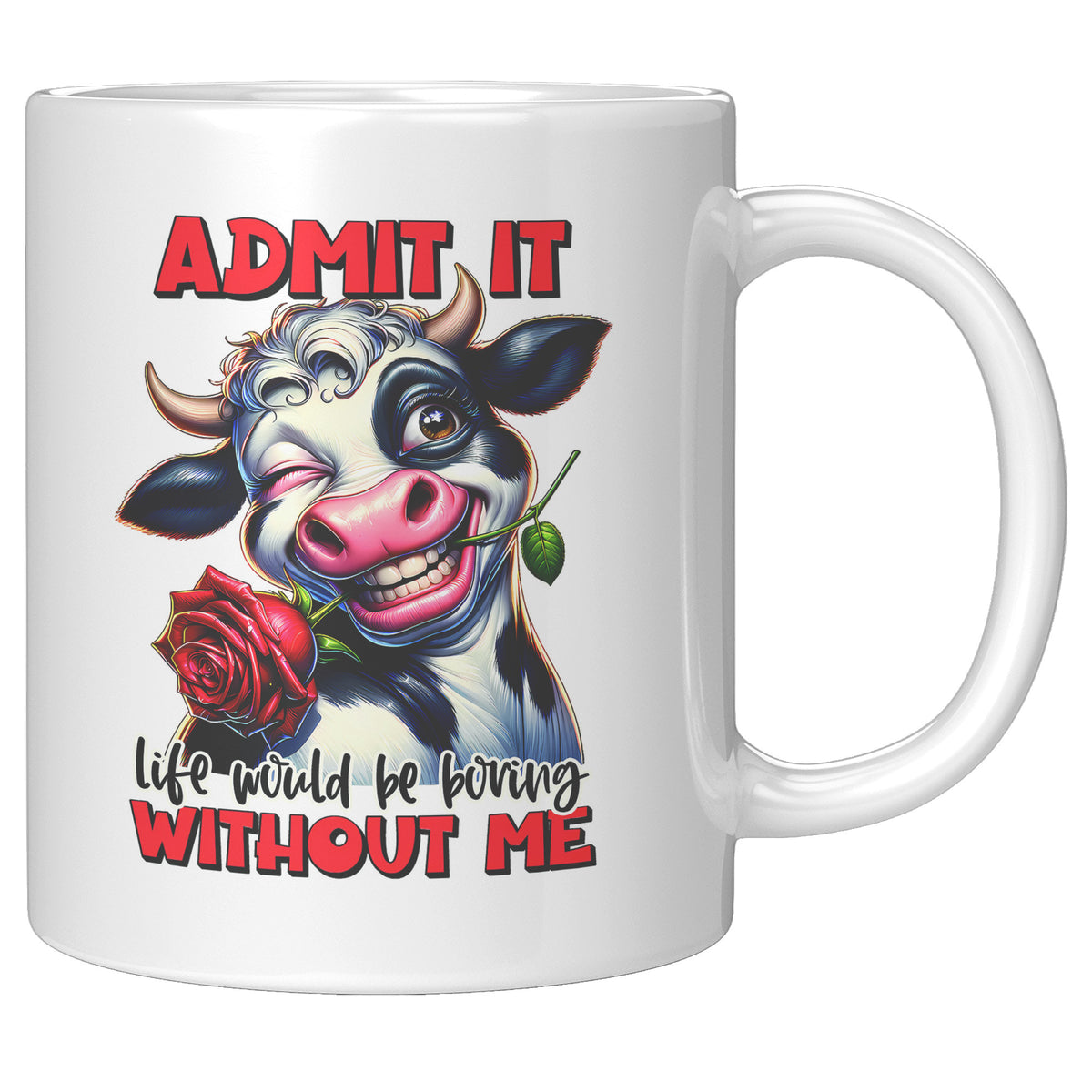 FUNNY CARTOON COW COFFEE MUG