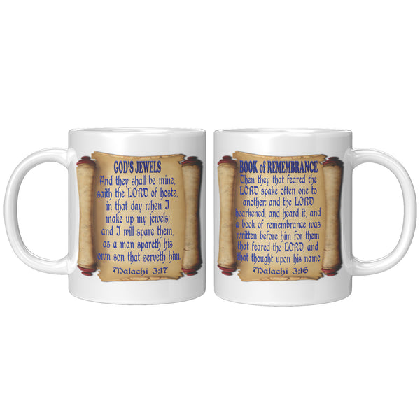 BOOK OF REMEMBRANCE  -GOD'S JEWELS  -MALACHI 4:16 & 17