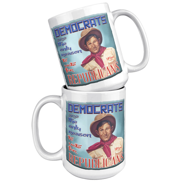 WILL ROGERS  -"DEMOCRATS ARE THE ONLY REASON -TO VOTE FOR REPUBLICANS"