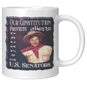 WILL ROGERS  -OUR CONSTITUTION PROTECTS ALIENS, DRUNKS AND U.S. SENATORS