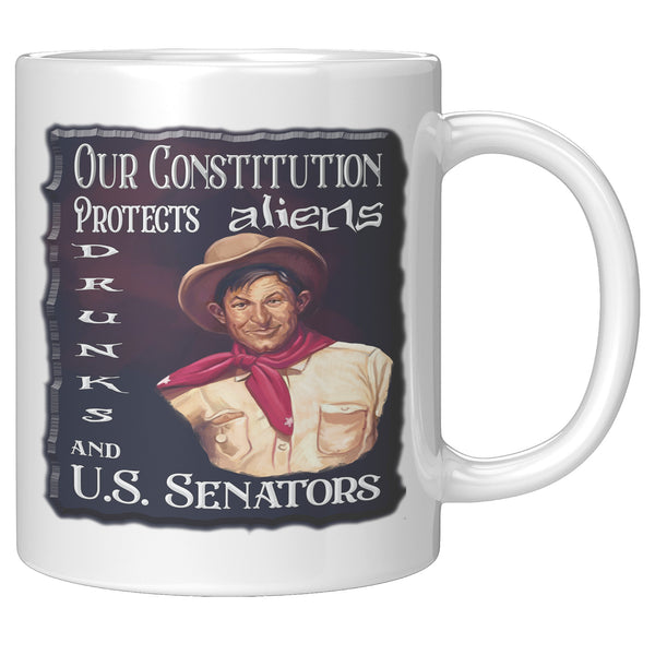 WILL ROGERS  -OUR CONSTITUTION PROTECTS ALIENS, DRUNKS AND U.S. SENATORS