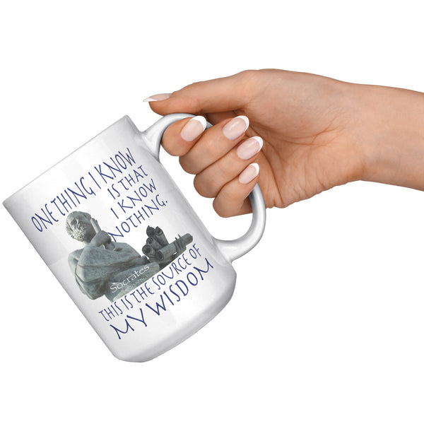 SOCRATES  -ONE THING I KNOW IS THAT I KNOW NOTHING.  THIS IS THE SOURCE OF MY WISDOM