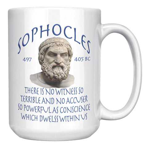 SOPHOCLES  -THERE IS NO WITNESS SO TERRIBLEW AND NO ACCUSER SO POWERFUL AS CONSCIENCE WHICH DWELLS WITHIN US
