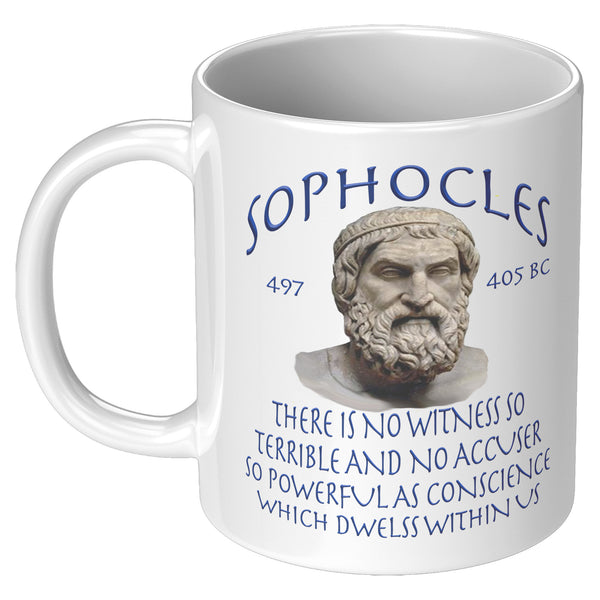 SOPHOCLES  -THERE IS NO WITNESS SO TERRIBLE AND NO ACCUSER SO POWERFUL AS CONSCIENCE WHICH DWELLS WITHIN US