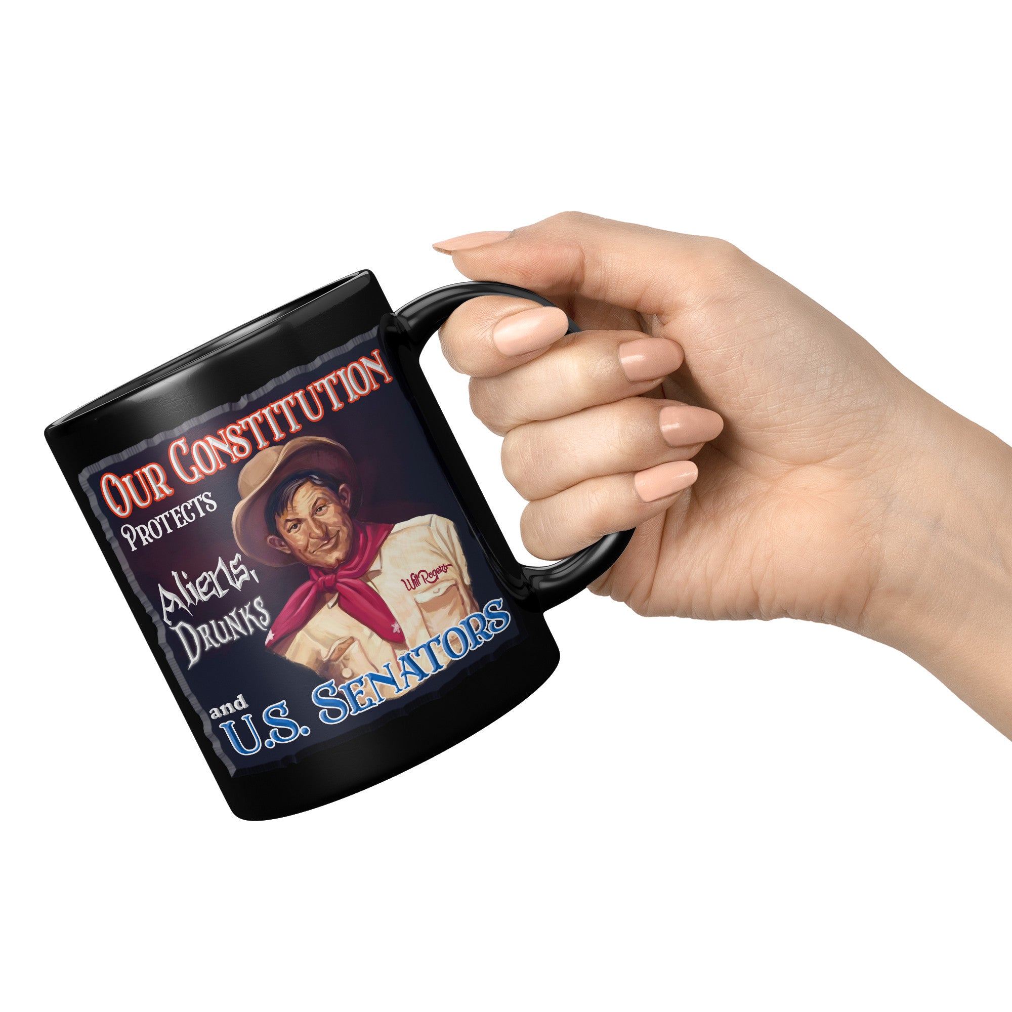 WILL ROGERS  -"OUR CONSTITUTION PROTECTS ALIENS, DRUNKS AND U.S. SENATORS"