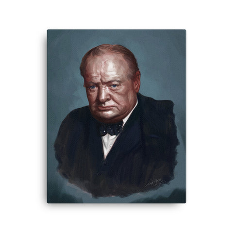 WINSTON CHURCHILL -"PRIME MINISTER OF THE UNITED KINGDOM"   -BORN 1874  DIED 1965  -16X20