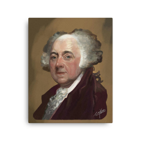 JOHN ADAMS -BORN 1726  DIED 1836 -"FIRST VICE PRESIDENT, SECOND PRESIDENT, FOUNDING FATHER"-16X20