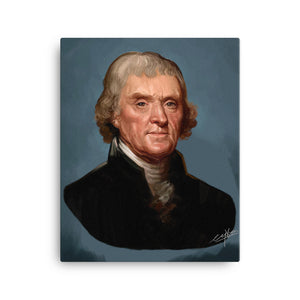 THOMAS JEFFERSON  -BORN 1743  DIED 1826 -"FOUNDING FATHER, THIRD PRESIDENT"  -16X20