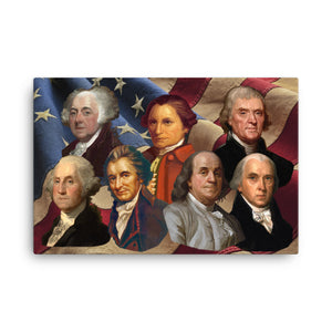 AMERICAN  FOUNDING FATHERS-"WASHINGTON, ADAMS, JEFFERSON, MADISON, FRANKLIN, PAINE, HENRY" -24X36