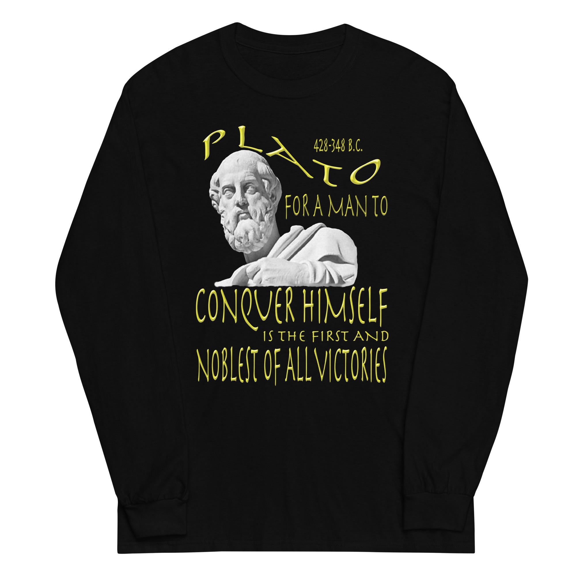 PLATO  -FOR A MAN TO CONQUER HIMSELF IS THE FIRST AND NOBLEST OF ALL VICTORIES