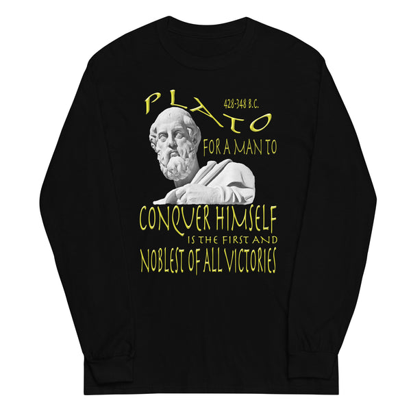 PLATO  -FOR A MAN TO CONQUER HIMSELF IS THE FIRST AND NOBLEST OF ALL VICTORIES
