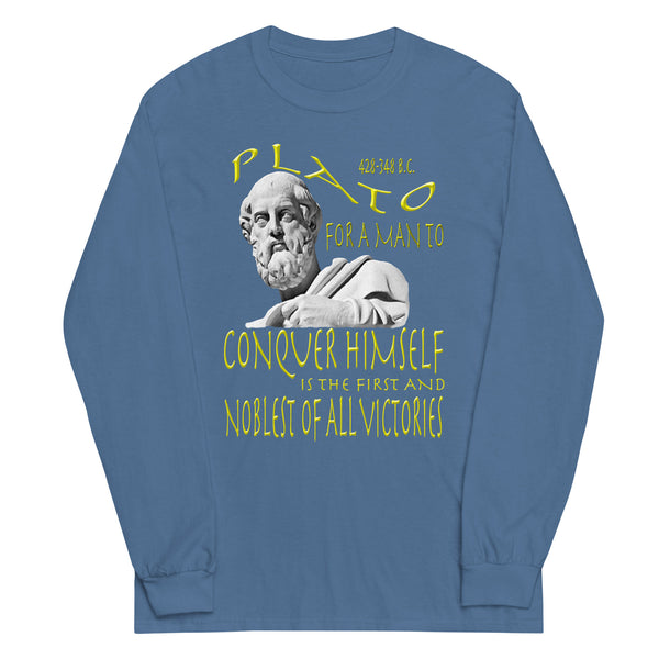 PLATO  -FOR A MAN TO CONQUER HIMSELF IS THE FIRST AND NOBLEST OF ALL VICTORIES