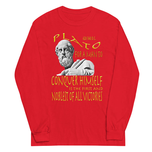 PLATO  -FOR A MAN TO CONQUER HIMSELF IS THE FIRST AND NOBLEST OF ALL VICTORIES
