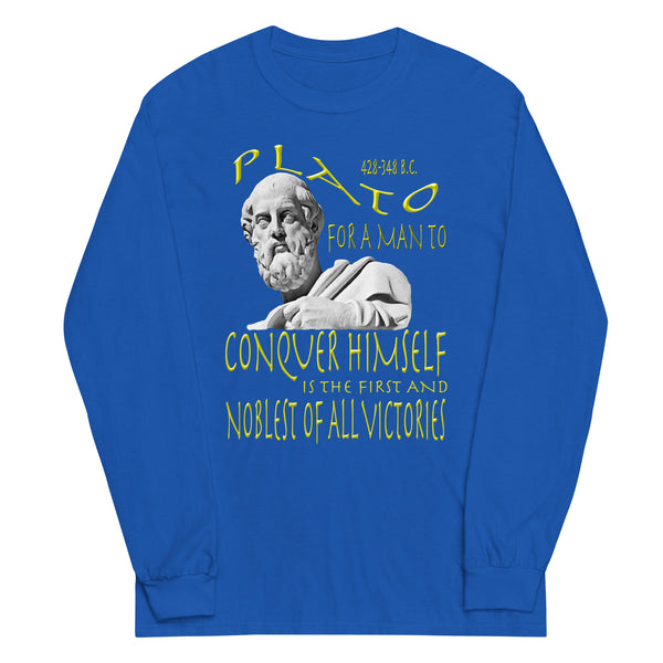 PLATO  -FOR A MAN TO CONQUER HIMSELF IS THE FIRST AND NOBLEST OF ALL VICTORIES