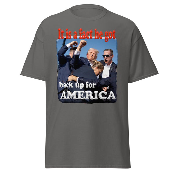 PRESIDENT TRUMP  -IT IS A FACT HE GOT BACK UP FOR AMERICA