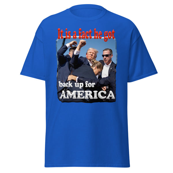 PRESIDENT TRUMP  -IT IS A FACT HE GOT BACK UP FOR AMERICA