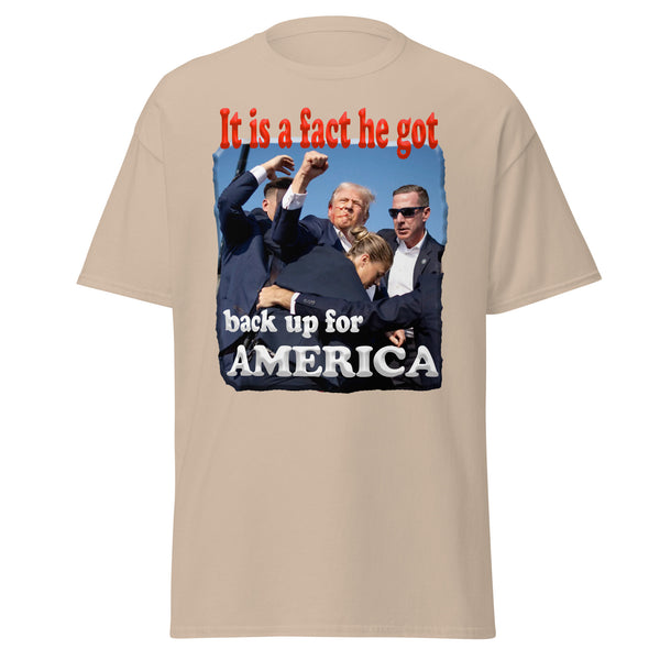 PRESIDENT TRUMP  -IT IS A FACT HE GOT BACK UP FOR AMERICA