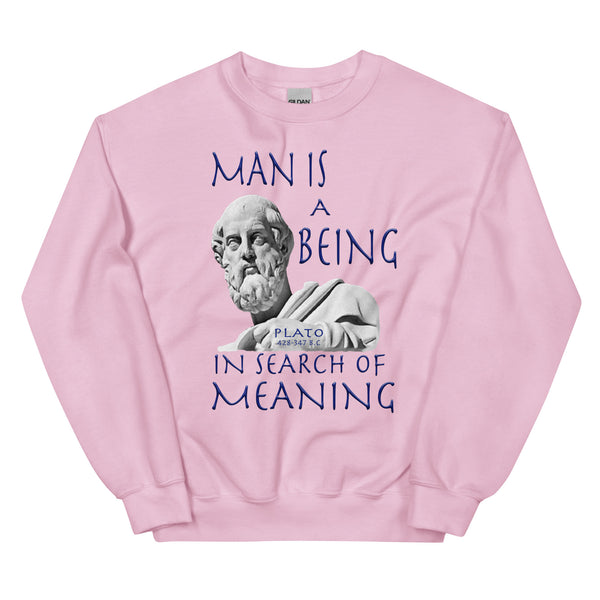 PLATO  -MAN IS A BEING IN SEARCH OF MEANING