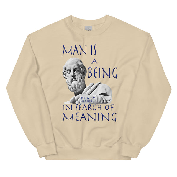 PLATO  -MAN IS A BEING IN SEARCH OF MEANING