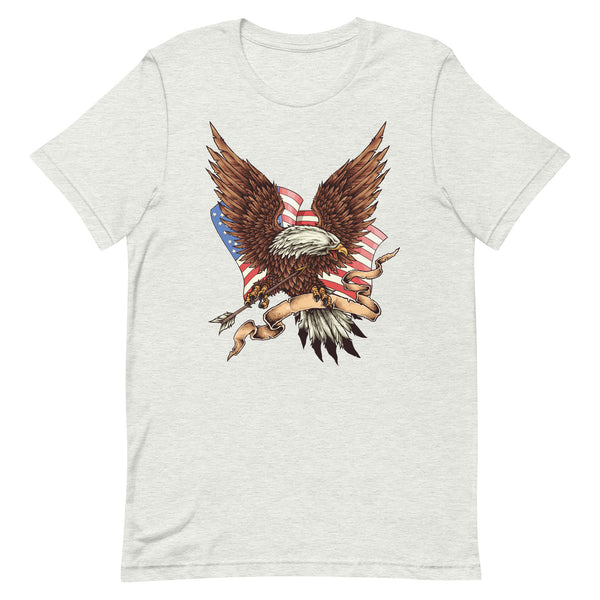 PATRIOTIC EAGLE WITH AMERICAN FLAG