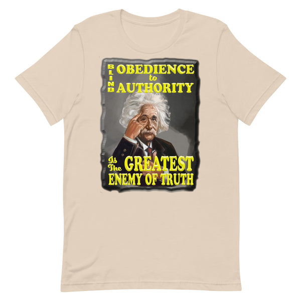ALBERT EINSTEIN  -"BLIND OBEDEIENCE TO AUTHORITY IS THE GREATEST ENEMY OF TRUTH"