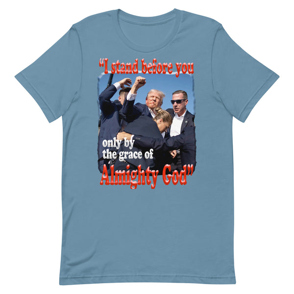 PRESIDENT TRUMO  -"I STAND BEFORE YOU ONLY BY THE GRACE OF GOD"