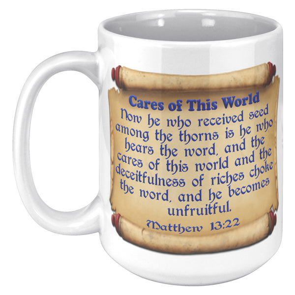 CARES OF THIS WORLD  -Matthew 13:22