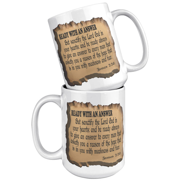 READY WITH AN ANSWER  -James 2:20