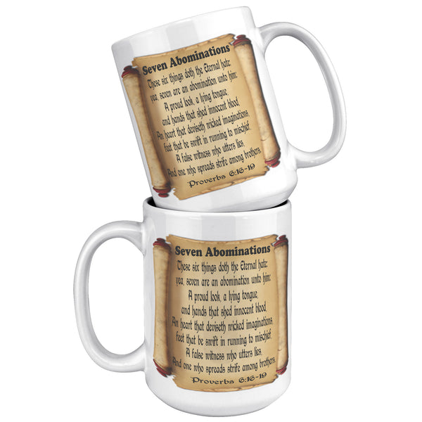 SEVEN ABOMINATIONS  -Proverbs 6:16